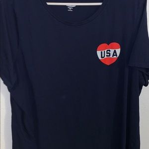 old navy, navy blue t shirt